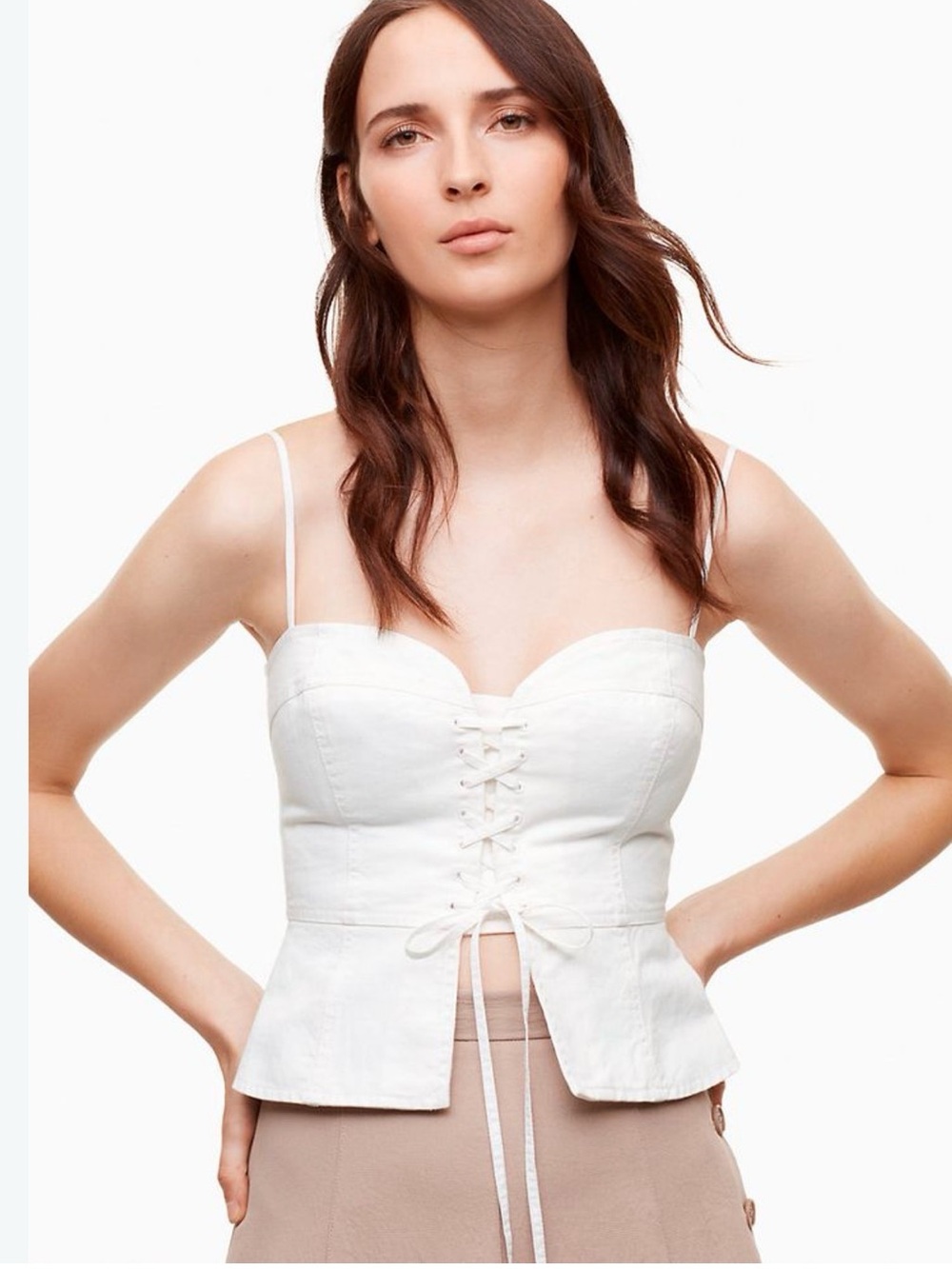 Aritzia Wilfred croset top sz small